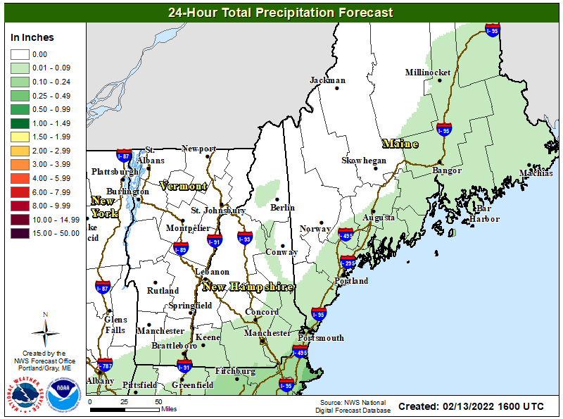 24hr Forecasted QPF