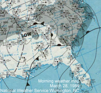 Morning surface map March 28, 1984