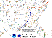 4 p.m. Surface Map
