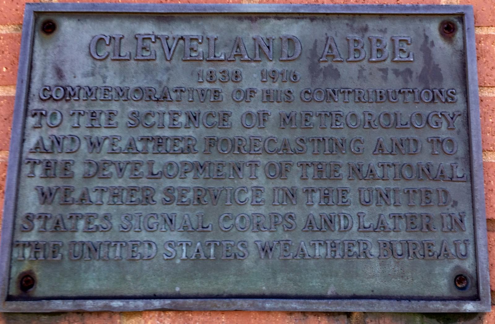 Abbe Plaque at NWS Wilmington