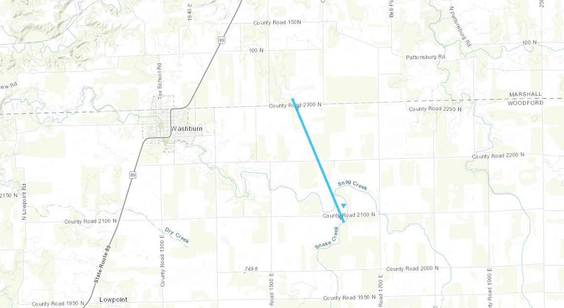 Track Map for Washburn tornado