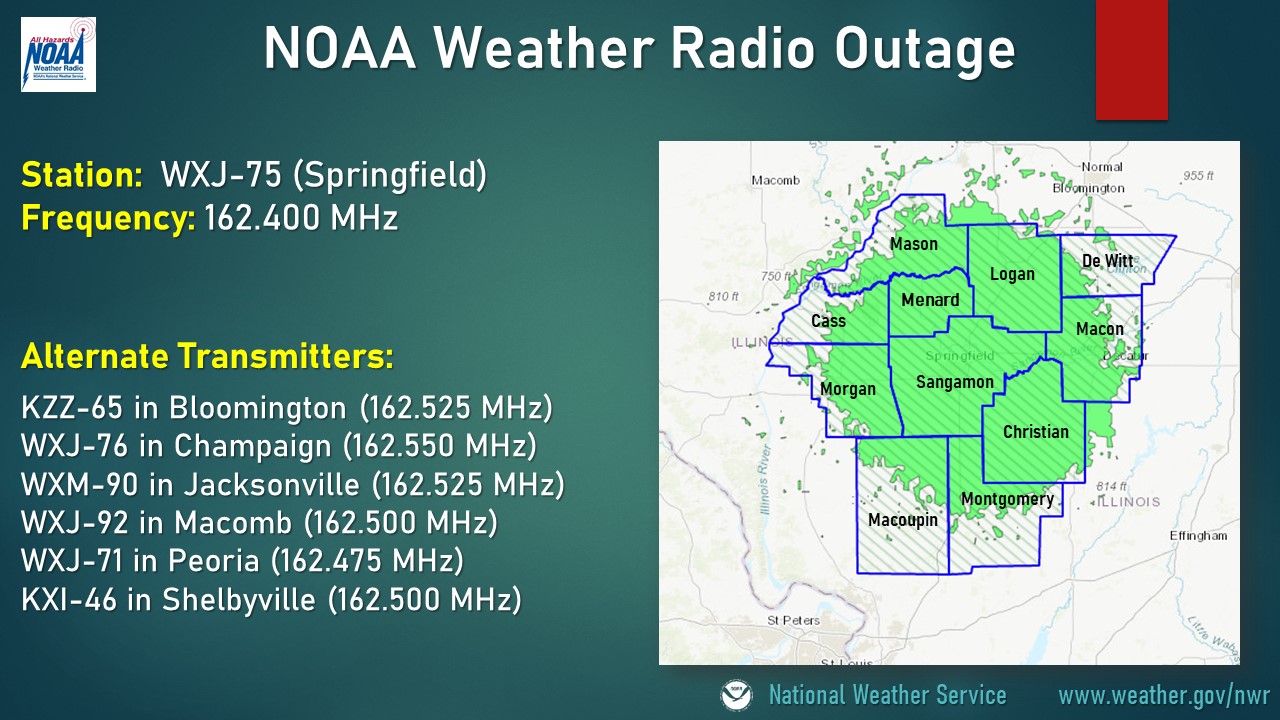 Springfield NOAA Weather Radio outage information