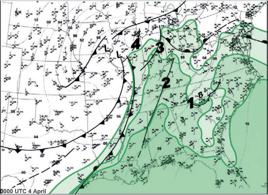 Environment - Surface Map at 7 PM EST