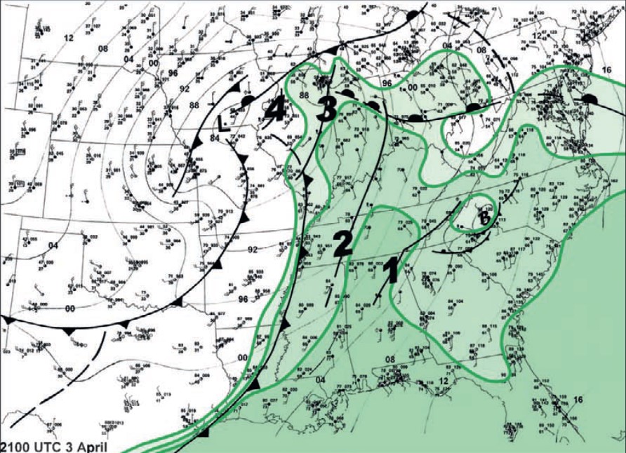 Environment - Surface Map at 4 PM EST