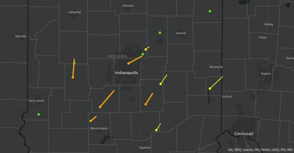 Map of Tornado Paths