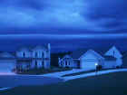 This is a picture of a shelf cloud taken on July 3, 2001, around 5:10 a.m. Eastern Standard Time on the northwest side of Fort Wayne.  Photo taken by Loretta Barlow.