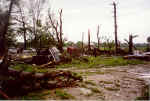 Tornado damage near the Wabash/Kosciusko county line June 14, 2000.