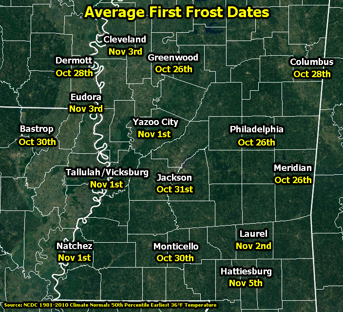 First Frost Dates