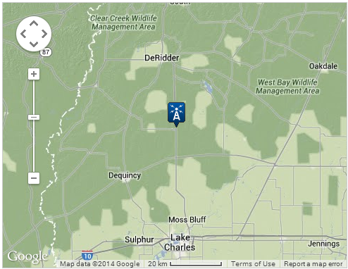 Map location of Longville