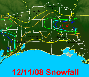 12/11/08 Snow Map