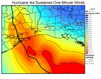 Hurricane Ike Winds Map Zoom