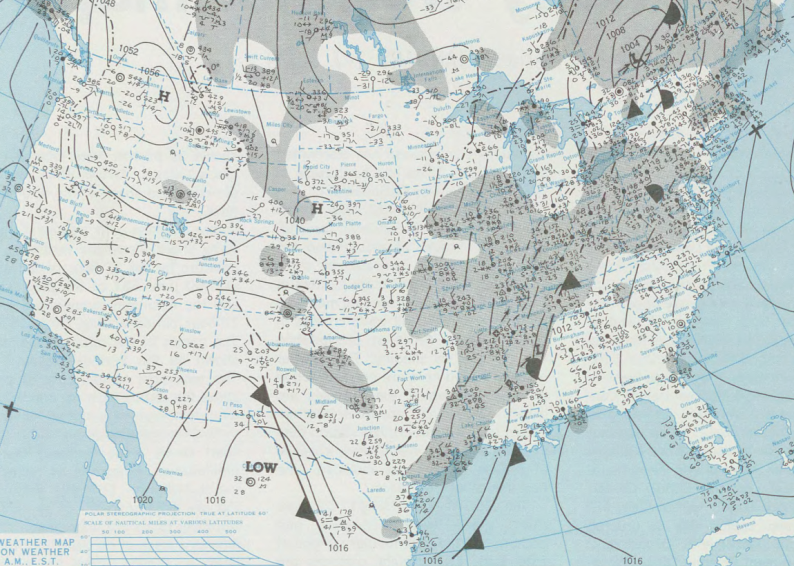 January 1, 1979 surface map