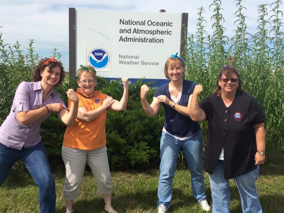 Amy and the women of NWS Chicago celebrating women in STEM careers
