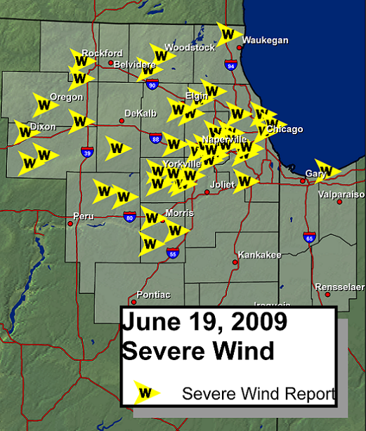 June 19th, 2009 Severe Wind Reports
