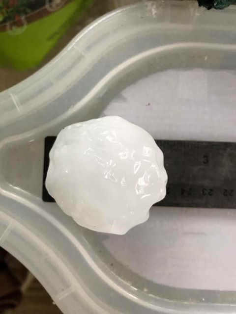 Another photo of large hail in Bunker, MO.