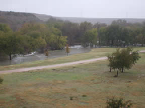 Water flowing into Buffalo Springs Lake on 11/17/2004 