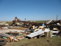 Damage pictures taken in Tulia during the NWS Storm Survey. Pictures taken by SOO Steve Cobb and WCM Brian LaMarre. 