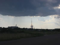 Picture of the landspout tornado captured by a KCBD viewer on September 27, 2007. (courtesy of KCBD)