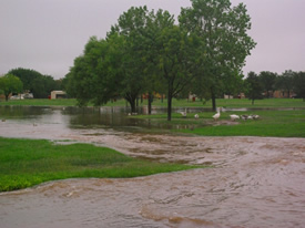 Image 6 of flooding across southwest Lubbock - click to enlarge