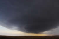 Picture of a severe thunderstorm located in southeast Hale County around 7 pm on March 19, 2011. Click on the image for a larger view.