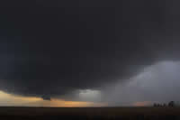 Picture of a severe thunderstorm located in southeast Hale County around 7 pm on March 19, 2011. Click on the image for a larger view.