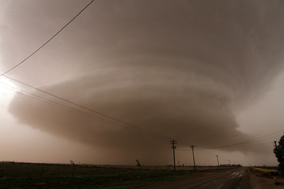 photo of the parent storm of the tornado near Sundown, TX