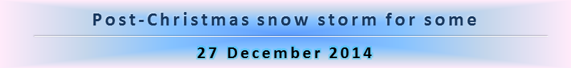 Headline for the 27 December Snowfall Event
