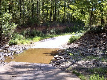 This is one of several low water crossings around Horsehead Lake (Johnson County).