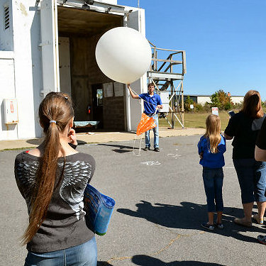 This balloon was launched during a tour of NWS Little Rock (Pulaski County) at an open house in October, 2012.