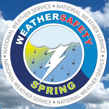 This is the Weather Safety Spring logo, and is a reminder to prepare now for severe weather.