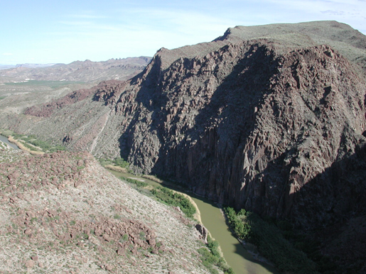 Rio Grande, looking downstream, from Big Hill