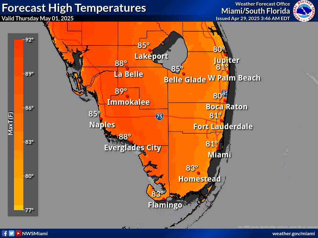 Expected High Temperature for Day 3