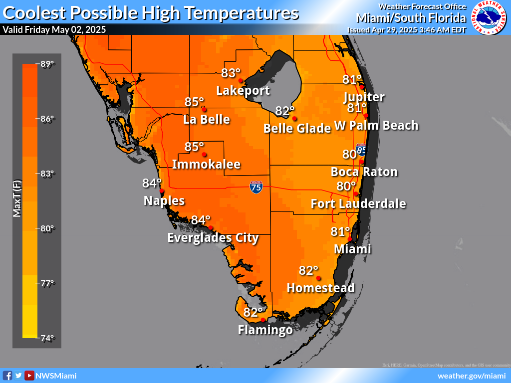 Coolest Possible High Temperature for Day 4