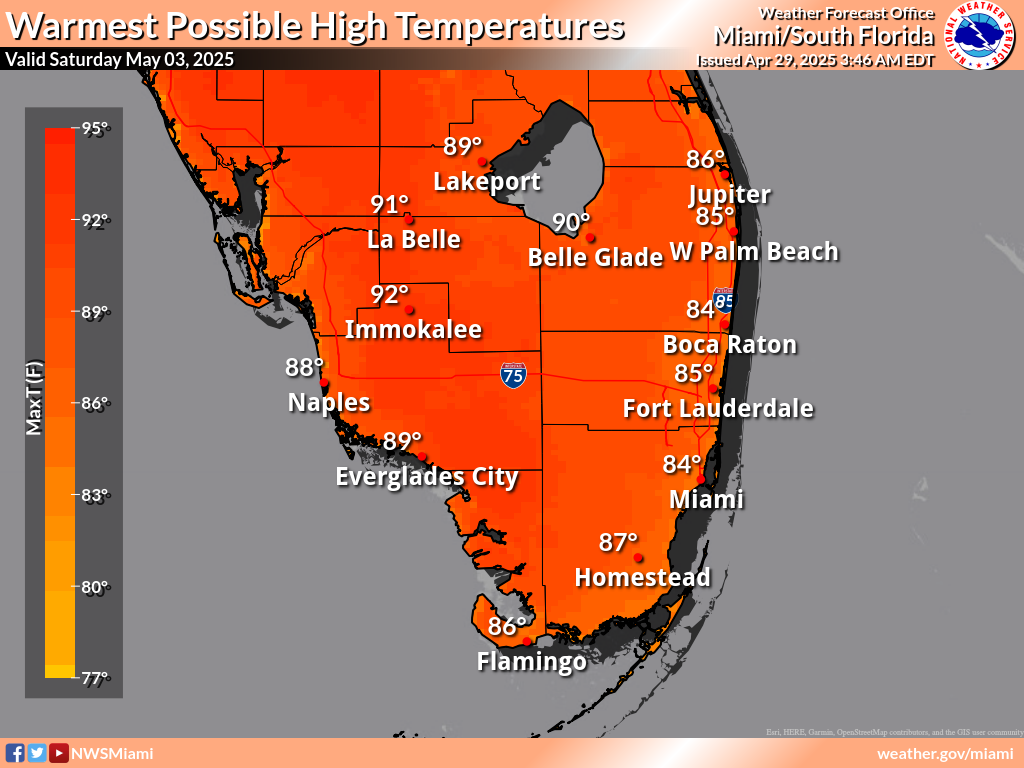 Warmest Possible High Temperature for Day 5