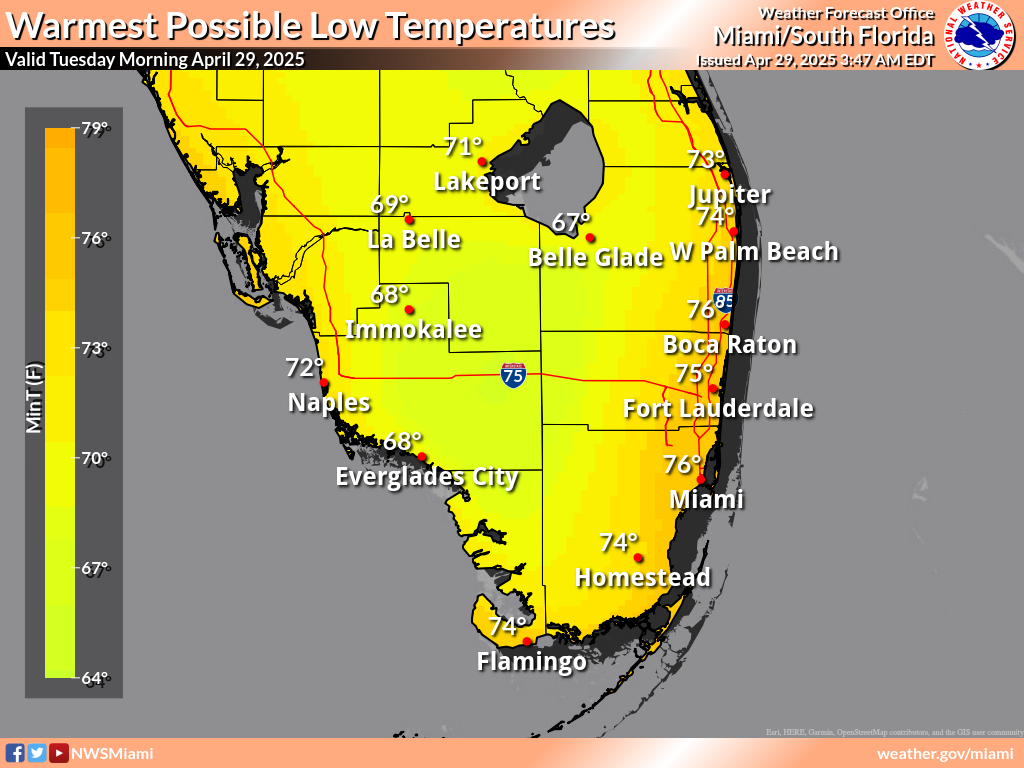 Warmest Possible Low Temperature for Night 1