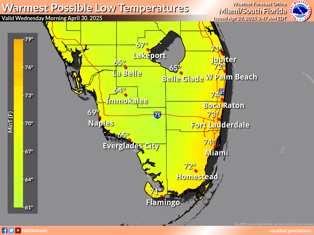 Warmest Possible Low Temperature for Night 2