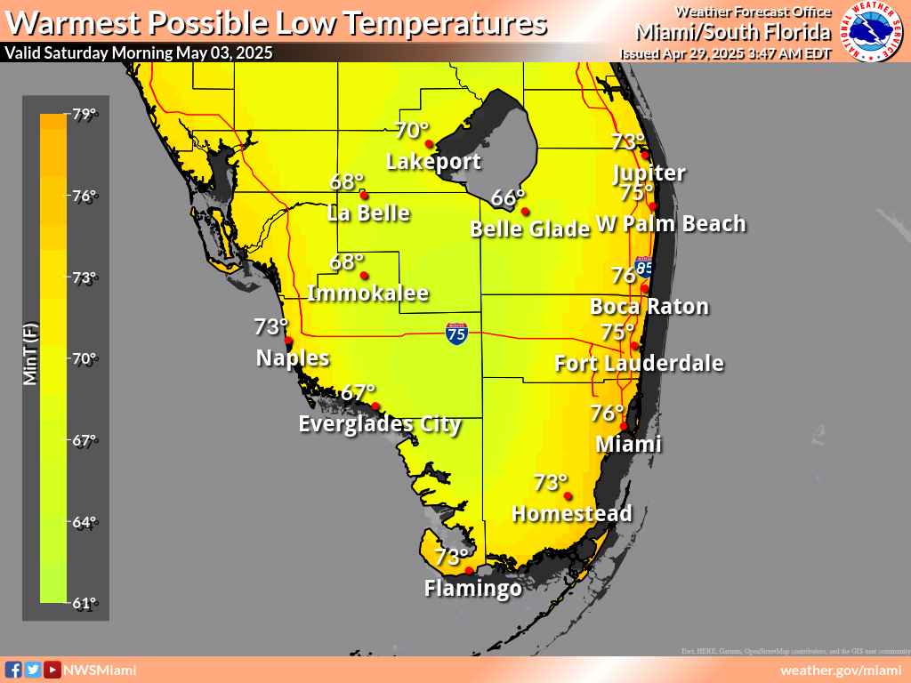 Warmest Possible Low Temperature for Night 5