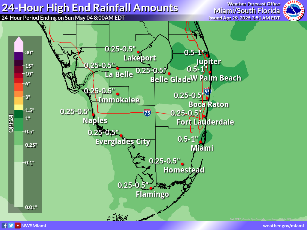 Greatest Possible Rainfall for Day 5