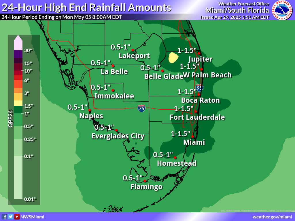 Greatest Possible Rainfall for Day 6