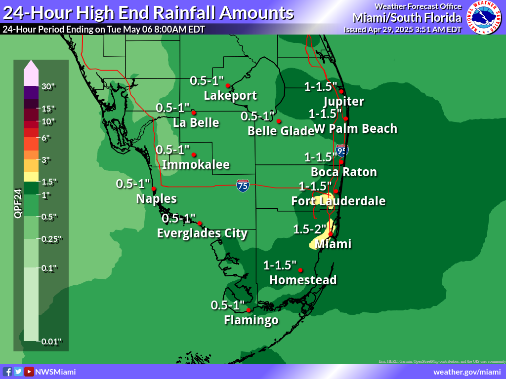 Greatest Possible Rainfall for Day 7