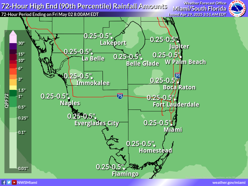 Greatest Possible Rainfall for Day 1-3