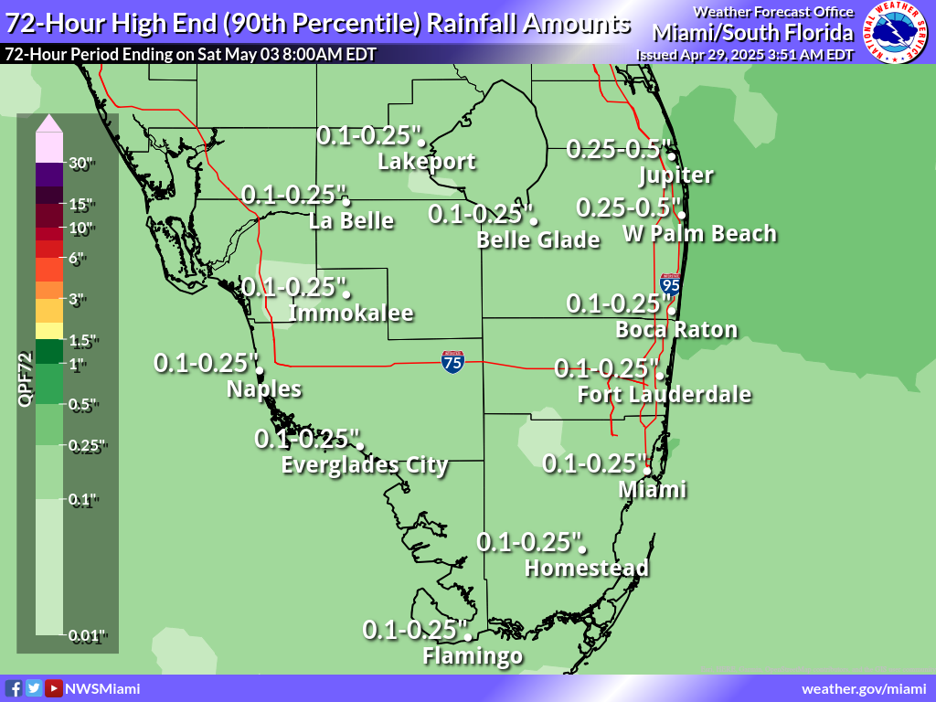 Greatest Possible Rainfall for Day 2-4