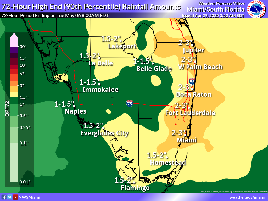 Greatest Possible Rainfall for Day 5-7