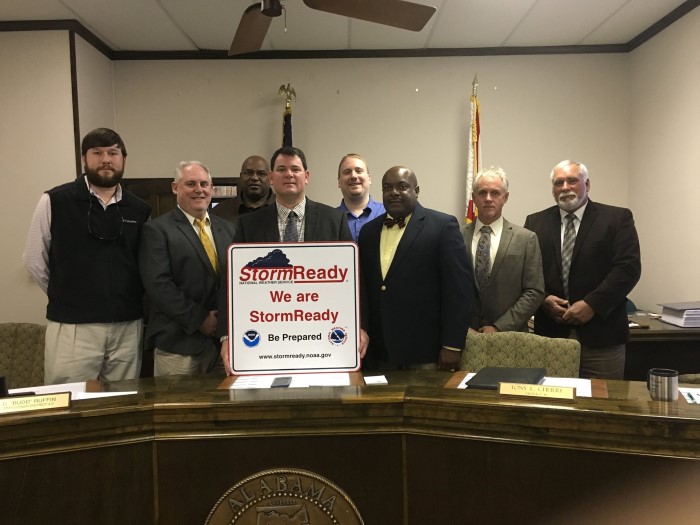 NWS Mobile Presents Choctaw County With Their StormReady Sign