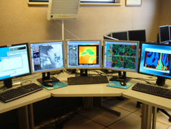AWIPS workstation - WSR-88D radar data can be viewed and manipulated with other data from these stations