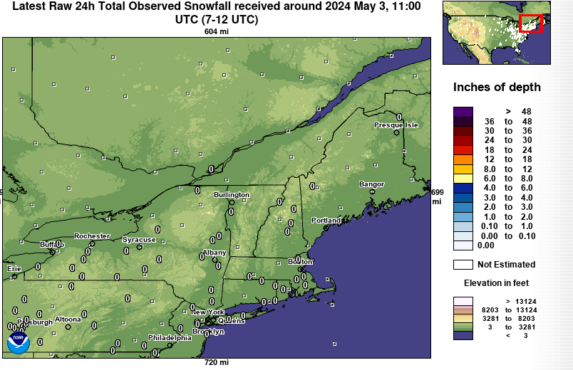 Latest Snowfall in New England - NOAA