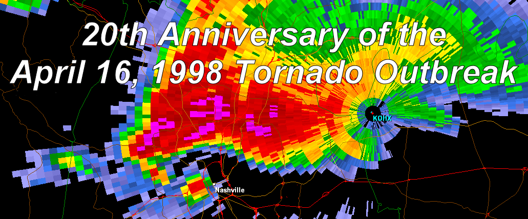 April 16, 1998 Tornado Outbreak Background Image