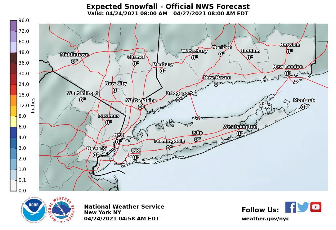 Does the National Weather Service provide rain totals by ZIP code?