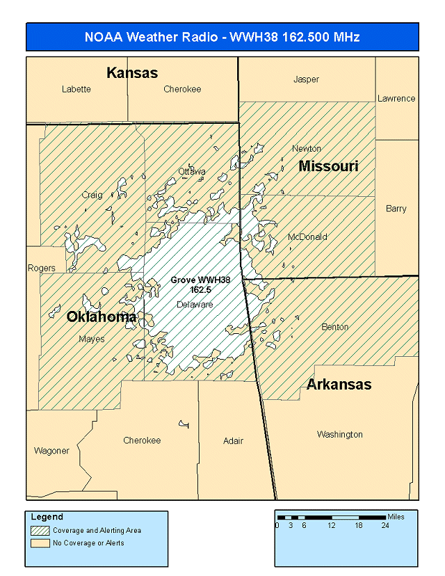 Information for the Grove, OK Weather Radio Transmitter.