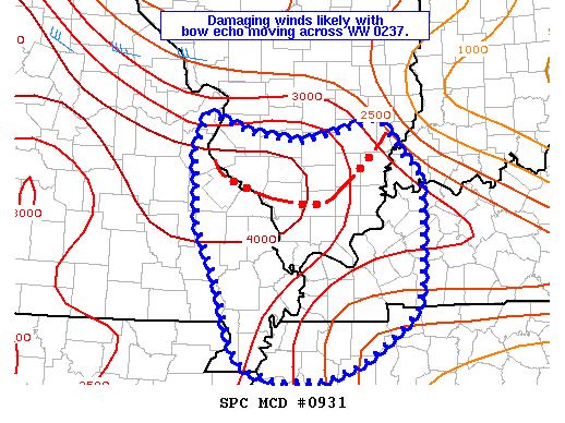 Meso Discussion 931 from SPC